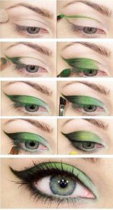 آرایش-چشم-سبز-برگی